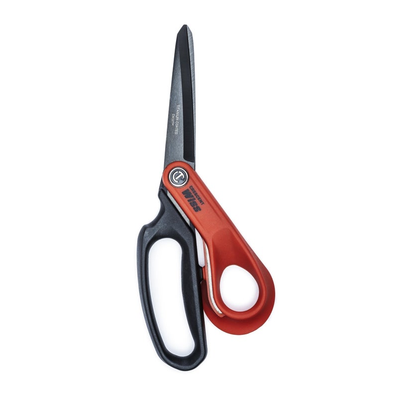 Wiss Crescent Wiss 10" Heavy-Duty Titanium Coated Tradesman Shears - Industrial Utility Shears Scissors for Cutting Leather, Wire, Cardboard - CW10TM - Image 1